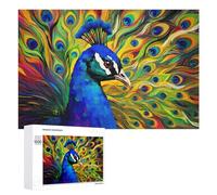 Jigsaw Puzzle 1000 PCS for Adults Colorful Peacock Artwork Jigsaw Puzzle Family Game Difficult Hard Deal As Gifts for The Whole Family 1000 PCS