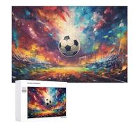 Jigsaw Puzzle 1000 PCS for Adults Colorful Soccer Stadium Painting Jigsaw Puzzle Family Game Difficult Hard Deal As Gifts for The Whole Family 1000 PCS