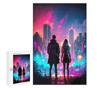 Jigsaw Puzzle 1000 PCS for Adults Couple Night Street Jigsaw for Adults Hands-on Game Wall Decoration Help The Brain Exercise 1000 PCS