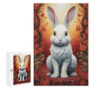 Jigsaw Puzzle 1000 PCS for Adults Curious Rabbit Adult Jigsaw Brain Teaser Game Birthday Present Help The Brain Exercise 1000 PCS