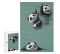 Jigsaw Puzzle 1000 PCS for Adults Cute Panda Playing Jigsaw for Adults Hands-on Game Wall Decoration Help The Brain Exercise 1000 PCS