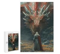 Jigsaw Puzzle 1000 PCS for Adults Dangerous Fire Dragon Jigsaw for Adults Hands-on Game Wall Decoration Help The Brain Exercise 1000 PCS