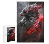 Jigsaw Puzzle 1000 PCS for Adults Dark Fiery Raven Adult Jigsaw Puzzle Relaxing Games Precision Cutting Deal As Gifts for The Whole Family 1000 PCS