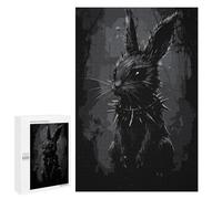 Jigsaw Puzzle 1000 PCS for Adults Dark Spiked Gothic Rabbit Adult Jigsaw Brain Teaser Game Birthday Present Help The Brain Exercise 1000 PCS