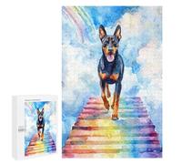 Jigsaw Puzzle 1000 PCS for Adults Doberman Rainbow Bridge Adult Jigsaw Brain Teaser Game Birthday Present Help The Brain Exercise 1000 PCS