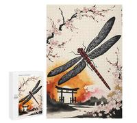 Jigsaw Puzzle 1000 PCS for Adults Dragonfly Japan Painting Jigsaw Puzzle Anti-Stress Toys For Family Fun Stress Reduction Gifts 1000 PCS