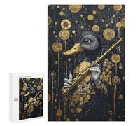 Jigsaw Puzzle 1000 PCS for Adults Duck Flutist in Gold Puzzle for Adults Toy Wall Decor Perfect Decoration Stress Reduction Gifts 1000 PCS