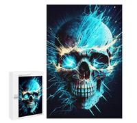 Jigsaw Puzzle 1000 PCS for Adults Electric Skull Artwork Jigsaw for Adults Toy Wall Decor Home Decoration for Birthday, Chrismas 1000 PCS