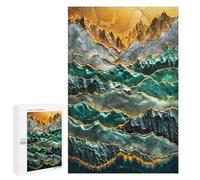Jigsaw Puzzle 1000 PCS for Adults Emerald Mountains Golden Dawn Puzzle for Adults Toy Wall Decor Perfect Decoration Stress Reduction Gifts 1000 PCS