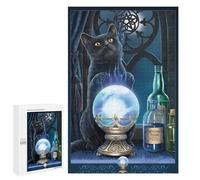 Jigsaw Puzzle 1000 PCS for Adults Enchanted Crystal Ball with Black Cat Jigsaw Puzzle Family Game Difficult Hard Deal As Gifts for The Whole Family 1000 PCS