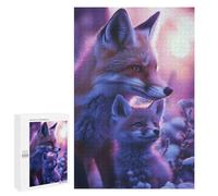 Jigsaw Puzzle 1000 PCS for Adults Fox Family Sunset Jigsaw for Adults Hands-on Game Wall Decoration Help The Brain Exercise 1000 PCS