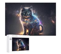 Jigsaw Puzzle 1000 PCS for Adults Galactic Cat Cosmic Feline Majesty -1 Jigsaw Puzzle Family Game Difficult Hard Deal As Gifts for The Whole Family 1000 PCS