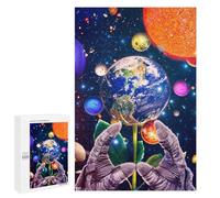 Jigsaw Puzzle 1000 PCS for Adults Galactic Garden Earth As Flower Jigsaw for Adults Toy Wall Decor Home Decoration for Birthday, Chrismas 1000 PCS