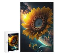 Jigsaw Puzzle 1000 PCS for Adults Galactic Sunflower Bloom Jigsaw for Adults Toy Wall Decor Home Decoration for Birthday, Chrismas 1000 PCS