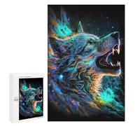 Jigsaw Puzzle 1000 PCS for Adults Galactic Wolf Roar Jigsaw Puzzle Family Game Difficult Hard Deal As Gifts for The Whole Family 1000 PCS