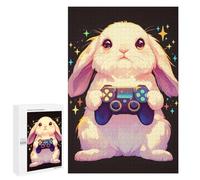 Jigsaw Puzzle 1000 PCS for Adults Gamer Bunny Adult Jigsaw Puzzle Relaxing Games Precision Cutting Deal As Gifts for The Whole Family 1000 PCS
