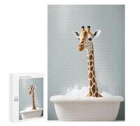 Jigsaw Puzzle 1000 PCS for Adults Giraffe Funny Animal Puzzles for Adults Relaxing Games Presents for Women for Birthday, Chrismas 1000 PCS