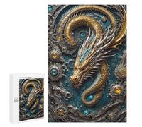 Jigsaw Puzzle 1000 PCS for Adults Golden Dragon Chronicles Jigsaw for Adults Hands-on Game Wall Decoration Help The Brain Exercise 1000 PCS