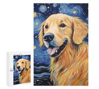 Jigsaw Puzzle 1000 PCS for Adults Golden Retriever Jigsaw for Adults Hands-on Game Wall Decoration Help The Brain Exercise 1000 PCS