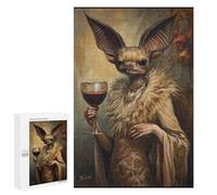 Jigsaw Puzzle 1000 PCS for Adults Gothic Bat Lady with Wine Adult Jigsaw Brain Teaser Game Birthday Present Help The Brain Exercise 1000 PCS