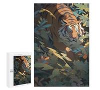 Jigsaw Puzzle 1000 PCS for Adults Hidden Tiger in Shadows Jigsaw Puzzle Family Game Difficult Hard Deal As Gifts for The Whole Family 1000 PCS