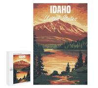 Jigsaw Puzzle 1000 PCS for Adults Idaho Mountain Landscape Adult Jigsaw Puzzle Relaxing Games Precision Cutting Deal As Gifts for The Whole Family 1000 PCS