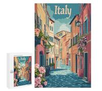 Jigsaw Puzzle 1000 PCS for Adults Italy Street Scene Puzzle for Adults Toy Wall Decor Perfect Decoration Stress Reduction Gifts 1000 PCS