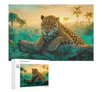Jigsaw Puzzle 1000 PCS for Adults Jaguar in Amazon Rainforest Jigsaw Puzzle Family Game Difficult Hard Deal As Gifts for The Whole Family 1000 PCS