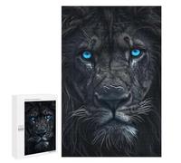 Jigsaw Puzzle 1000 PCS for Adults Lion Blue And Black Animal Puzzle for Adults Toy Wall Decor Perfect Decoration Stress Reduction Gifts 1000 PCS