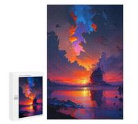 Jigsaw Puzzle 1000 PCS for Adults Lonely Island Jigsaw for Adults Hands-on Game Wall Decoration Help The Brain Exercise 1000 PCS