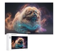 Jigsaw Puzzle 1000 PCS for Adults Magical Cosmic Pomeranian Jigsaw Puzzle Family Game Difficult Hard Deal As Gifts for The Whole Family 1000 PCS