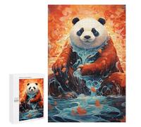 Jigsaw Puzzle 1000 PCS for Adults Magical Panda in Waterfall Jigsaw Puzzle Family Game Difficult Hard Deal As Gifts for The Whole Family 1000 PCS