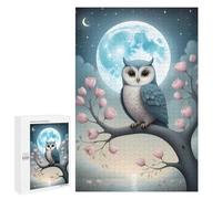Jigsaw Puzzle 1000 PCS for Adults Moonlit Owl Serenity Jigsaw Puzzle Family Game Difficult Hard Deal As Gifts for The Whole Family 1000 PCS