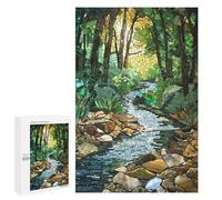 Jigsaw Puzzle 1000 PCS for Adults Mosaic Forest Stream Art Jigsaws for Adults DIY Toys But Fun And Humorous for Birthday, Chrismas 1000 PCS