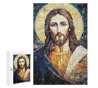 Jigsaw Puzzle 1000 PCS for Adults Mosaic Jesus Portrait Adult Jigsaw Brain Teaser Game Birthday Present Help The Brain Exercise 1000 PCS
