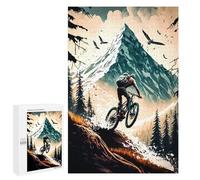 Jigsaw Puzzle 1000 PCS for Adults Mountain Bike Adventure Jigsaw for Adults Toy Wall Decor Home Decoration for Birthday, Chrismas 1000 PCS
