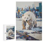 Jigsaw Puzzle 1000 PCS for Adults My Habitat Polar Bear in Cityscape Puzzle for Adults Toy Wall Decor Perfect Decoration Stress Reduction Gifts 1000 PCS