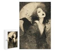 Jigsaw Puzzle 1000 PCS for Adults Mystical Asian Woman with Raven Puzzle for Adults Toy Wall Decor Perfect Decoration Stress Reduction Gifts 1000 PCS