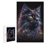 Jigsaw Puzzle 1000 PCS for Adults Neon Feline Portrait Jigsaw for Adults Toy Wall Decor Home Decoration for Birthday, Chrismas 1000 PCS