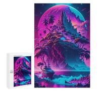 Jigsaw Puzzle 1000 PCS for Adults Neon Island Fantasy -1 Jigsaw for Adults Toy Wall Decor Home Decoration for Birthday, Chrismas 1000 PCS