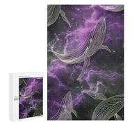 Jigsaw Puzzle 1000 PCS for Adults Outer Space Whales Cool Majestic Nature Galaxy Cosmic Jigsaws for Adults DIY Toys But Fun And Humorous for Birthday, Chrismas 1000 PCS