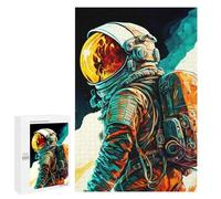 Jigsaw Puzzle 1000 PCS for Adults Painting Astronaut Jigsaw for Adults Hands-on Game Wall Decoration Help The Brain Exercise 1000 PCS
