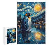Jigsaw Puzzle 1000 PCS for Adults Penguin Under Starry Night Jigsaws for Adults DIY Toys But Fun And Humorous for Birthday, Chrismas 1000 PCS