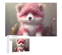 Jigsaw Puzzle 1000 PCS for Adults Pink Fluffy Baby Fox Jigsaw Puzzle Family Game Difficult Hard Deal As Gifts for The Whole Family 1000 PCS