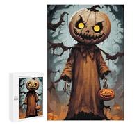 Jigsaw Puzzle 1000 PCS for Adults Pumpkin Man Halloween Art Puzzle for Adults Toy Wall Decor Perfect Decoration Stress Reduction Gifts 1000 PCS