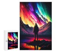 Jigsaw Puzzle 1000 PCS for Adults Rainbow Aurora Reflection Jigsaw for Adults Toy Wall Decor Home Decoration for Birthday, Chrismas 1000 PCS