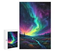 Jigsaw Puzzle 1000 PCS for Adults Rainbow Aurora Sky Adult Jigsaw Brain Teaser Game Birthday Present Help The Brain Exercise 1000 PCS