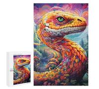 Jigsaw Puzzle 1000 PCS for Adults Rainbow Serpent in Fantasy Forest Jigsaw Puzzle Family Game Difficult Hard Deal As Gifts for The Whole Family 1000 PCS