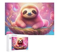 Jigsaw Puzzle 1000 PCS for Adults Rainbow Sloth Paradise Jigsaw Puzzle Family Game Difficult Hard Deal As Gifts for The Whole Family 1000 PCS