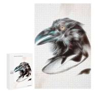 Jigsaw Puzzle 1000 PCS for Adults Raven Head Fractal Jigsaw for Adults Hands-on Game Wall Decoration Help The Brain Exercise 1000 PCS